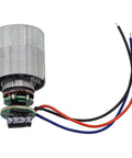 High Performance 24 Volt Brushless DC Motor 100k RPM 50W with metal housing for turbo fan applications.