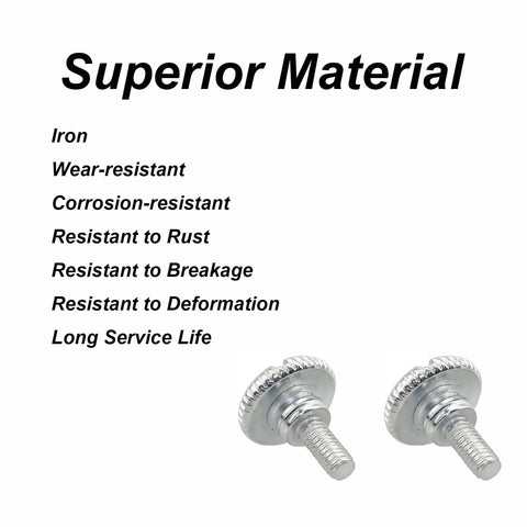 10 Pcs Universal Sewing Machine Presser Foot Screws With Knurled Large-Head Grip, Grab-and-Go Hand Tightening For Quick-Change Replacement Spares For Domestic And Industrial Machines, Heavy-Duty Iron Construction, Metal Silver Finish, iron