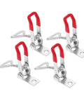 Heavy Duty Adjustable Toggle Clamp Latch With 360 Pound Capacity For Freezer Doors Cabinets Boxes And Tool Cases Built To Last And Keep Lids And Panels Secure In Busy Shops, galvanized iron, pack of 4