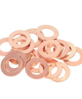 Flat Copper Washers Solid Gasket Kit M5 M14 280 Pieces Set for Sump Plugs Oil Usage and Engines High Heat Resistant Stops Leaks