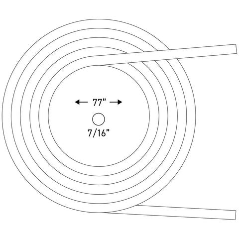 Diagram of All Temperature Hot Glue Rope Roll 77 Feet For Nonstop Gluing 7 Sixteenth Inch Clear Sticks Designed For DIY Crafts And Projects