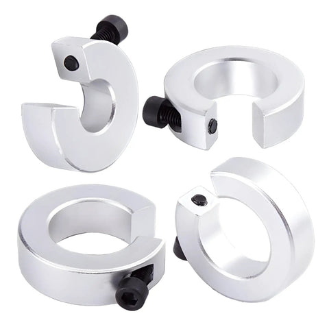 4 Pcs SBR20 Linear Rail Shaft Stop Collars Aluminum Alloy Shaft Lock Down Rings With Set Screw Bore 20mm OD 40mm Thickness 12mm CNC Parts