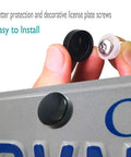 Anti Theft License Plate Screws Set In Rust Resistant Stainless Steel Tamper Proof Security Bolts For License Plates