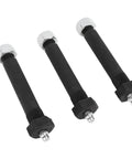 Heavy Duty Trailer Shackle Bolt Kit With Greasable Suspension Screws, 14-Piece 9/16 X 3 Inch M11 X 1.25 Set For Leaf Spring Hangers And 2000 To 7000 Lb Axles, three black bolts