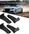 Jaw Protectors For Tire Changer, 4 Pack ABS Bent Angle Guards for car clamps, shown in black plastic on white background