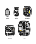 Small Camera Cube V2 for custom organization and protection with weatherproof shell foam sub lining and FlexFold dividers in various sizes.