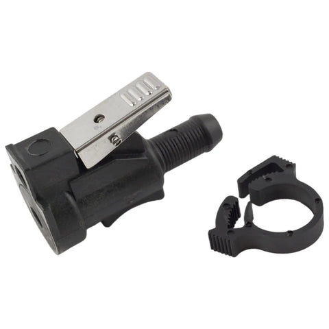 Fuel Line Connector Socket For Suzuki Outboard Motors DF 4 To 140 HP Three Eighths Inch Quick Install OEM Replacement with clip