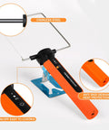 Rongter Fast Heating Electric Hot Wire Foam Cutter Tool Styrofoam Model Maker 2 Inch And 4 Inch Tips Smooth Cuts For DIY Crafts Home Projects showing stainless steel tip and ergonomic handle in orange.