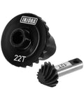 12T And 22T Overdrive Helical Gear Set For TRX4M Front And Rear Axles Beefed Up Steel Alloy CNC Machined Gears 1 To 18 RC Crawler