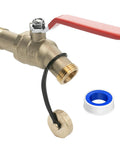 Heavy Duty Water Heater Drain Valve Three Quarter MIP To Three Quarter Male GHT Full Port Connection lead-free brass with long handle