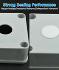 4 Pack 60 Mm Silicone Rubber Plugs Snap In Locking Hole Plugs For 60 Mm Round Holes installed in grey panel showing sealing performance