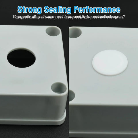 4 Pack 60 Mm Silicone Rubber Plugs Snap In Locking Hole Plugs For 60 Mm Round Holes installed in grey panel showing sealing performance