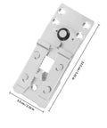 Two Pack Metal Sectional Couch Connectors For Sofa Furniture Heavy Duty Silver Brackets with measurement details