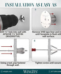 Step-by-step installation of Beast Stainless Steel Grab Bar Fasteners Set of 2 With 4 Inch Screws for drywall and tile.
