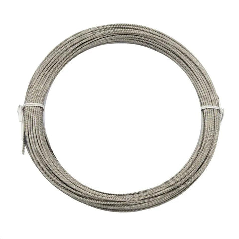 Built Different 304 Stainless Steel Cable Wire Rope 100 Ft 1 16 Inch 7 X 7 Braid 92 Lbs Working Load Fishing Leader Line With Aluminum Crimp Sleeves For Hanging Pictures And Hella Secure Holding Power