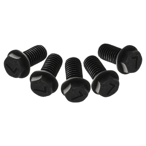 Premium Left Hand Thread Hex Flange M8 X 18mm Saw Blade Screws For Cutting Machines High Strength Carbon Steel Black Finish Durable Fasteners 5-Pack