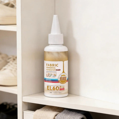Waterproof Fabric Glue For Quick Dry, Clear Clothing Adhesive With Strong Hold, Flexible Textile Repair Solution, Precision Tip Bond For Denim Patches, Craft Fix That Mends Clothes Fast And Keeps It Looking Fresh bottle on shelf