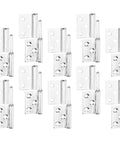 Stainless Steel Lift Off Door Hinges Set Of 10 For Doors And Wardrobes Detachable Flag Shaped Hinges With Easy Installation