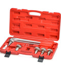 F1960 PEX A Expansion Tool With Pipe Cutter And Expander Heads in red carrying case, for non-barrier PEX connections