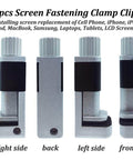 4 Piece Phone Repair Clamp Kit with Heavy Duty Pro Grade Adjustable Fastening Clip Holder for iPhone iPad MacBook Tablet