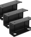 Under Desk Laptop Mount Holder With Keyboard Shelf And Router Stand Heavy Duty Steel Bracket Black space-saving organizer view of mounting brackets.