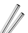 Two 400mm seamless stainless steel tubes, 10mm OD, 0.2mm wall thickness