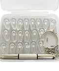 Top Shelf Ten Pairs Non Slip Silicone Air Chamber Eyeglass Nose Pads Screw In Replacement Kit Mini Driver in storage case.