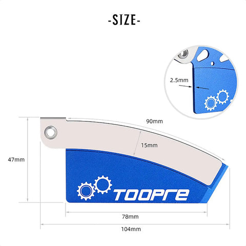 Bicycle Disc Brake Pad And Rotor Alignment Tool For Road And Mountain Bikes Beefed Up Pro Version CNC Machined Aluminum, 104x47x2.5mm