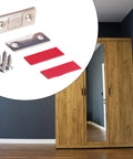 Super Sleek No Damage Cabinet Door Catches With Screws for Wardrobe And Drawer. Steel latch kit with screws for easy installation.