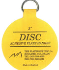 3-inch yellow adhesive plate hanger for Slick Vinyl Record Wall Display Mounts featuring invisible adhesive.