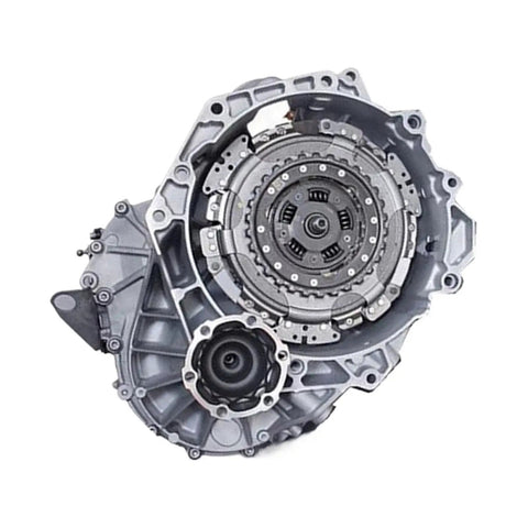 DQ200 7 Speed Automatic Transmission Assembly With Mechatronic And Dual Clutch, gray, showing internal components for Audi Volkswagen.