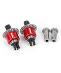 Oil Tight Differential 30T 0.8 Mod With 12T Main Gear Upgrade Kit for Arrma 1/16 Mojave with silver and red metal gears