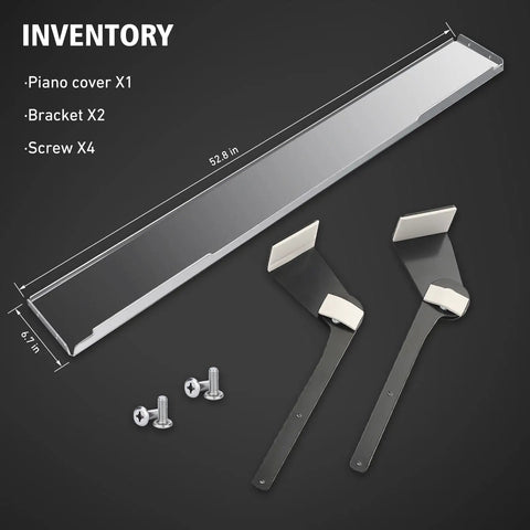 Clear Acrylic Dust Proof Protective Cover Lid for Yamaha P Series Digital Pianos and Keyboards, inventory display.