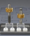 Upgrade Your Ride With This Ultimate Convertible Top Latch Motor Gear Repair Kit That Swaps Out Worn Plastic Helical Gears For Durable Steel Parts To Fix E46 And E64 Roof Issues Fast. Steel gears and white bushings on tray