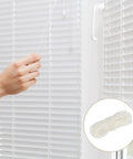 Heavy Duty Pom Beaded Chain Cord For Shade Repairs That Zips Through Totally Stress Free Over 11 Yard Run Fits Roller Roman And Vertical Blinds Like A Champ In Crisp Clear, shown with hand pulling cord.
