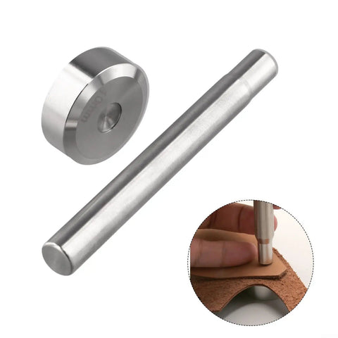 Dope Rivet Setting Kit For Leather Craft with interchangeable punches and steel base for installing rivets on leather.