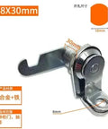 No Key Cam Cylinder Security Locks For Doors Cabinets Drawers Mailboxes And Cupboards, Adjustable 20mm To 30mm Lock Set