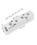 Aluminum Pneumatic Manifold Air Splitter For Quick Connectors And Compressed Air Systems, Plug And Play Install, Leak Free