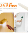 Premium High Density Polyurethane Sponge Paint Rollers 10 Pack shown in use painting yellow and white walls.