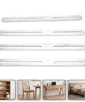 4 Pack Adjustable Flat Mending Plates with Single Slot Stainless Steel Repair Brackets for Wood Furniture, shown with usage examples.