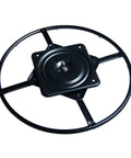 Bulletproof Heavy Duty 25.5 Swivel Chair Base Replacement Fits Recliners And Sofas Slick 360 Spin Steel Mount Plate Matte Black viewed from above.