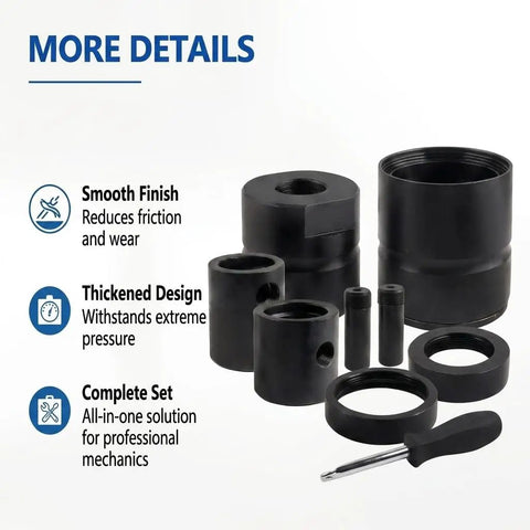 Pin And Bushing Kit Adapter For Heavy Duty Leaf Spring Removal On Class 8 Freightliner Cascadia Trucks, Press Tool components
