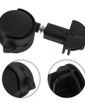 Heavy Duty Stem Caster Wheels Replacement For Pet Cage And Dog Kennel Swivel Rollers close-up of black caster with stem mount.