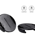 Quick Release Flat And Curved Surface Camera Mount With Strong Adhesive Base showing flat and curved mounts in black.