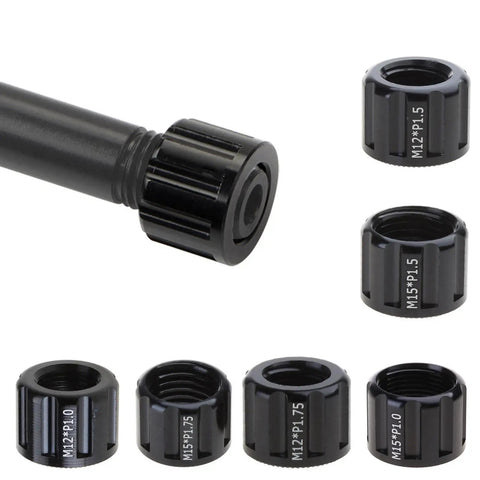Super Durable Aluminum Bike Thru Axle Nut 12mm 15mm Thread Quick Release Cap for secure bike wheel attachment