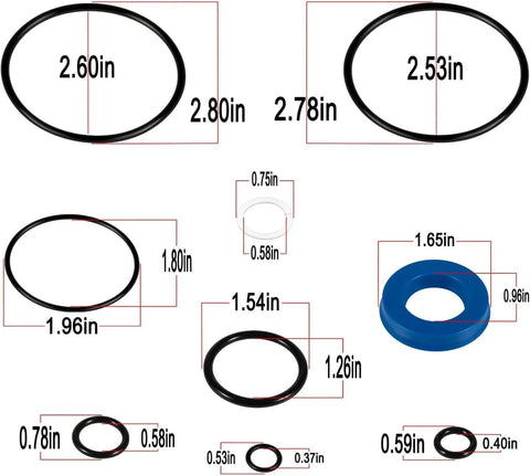 Floor Jack Seal Replacement Kit Fits 3 Ton And 3-1/2 Ton Pro Grade Heavy Duty Hydraulic Floor Jacks Replaces 214.50136 50136 G-493LWM