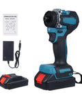 Heavy Hitter 21V Cordless Drill With 55Nm Badass Torque And Dual Speed Switches For Zero Hustle Diy Chores And Rapid Home Fixes with battery and charger.