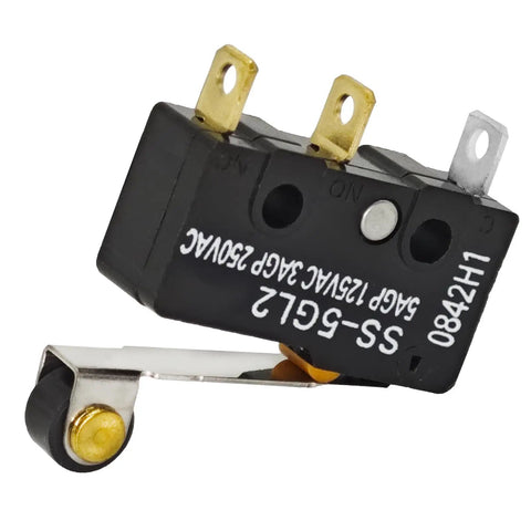 Pack Of Six Microswitch With SPDT Contacts 125V AC 5A Momentary Snap Action Hinge Roller Actuator IP40 For Control Panels