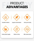 Heavy Duty Electric Forklift Built Like A Tank With Thickened Forged Tines And Hella Responsive Hydraulic Controls Offering Wide View Mast advantages infographic showing features like excellent material and customization.