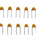 Ceramic Capacitor Assortment Kit With 32 Values, 800 Pieces, From 10pF To 10uF, 50V, Multilayer Monolithic Capacitors displayed in rows.